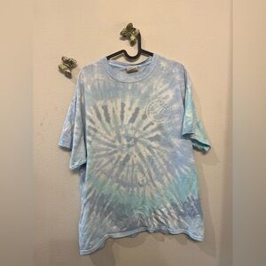 Surf Style Blue Tie-Dye Short Sleeve Tee